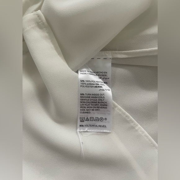 White House Black Market beaded cap sleeve blouse - Picture 7 of 9